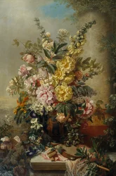 Große Vase mit Blumen